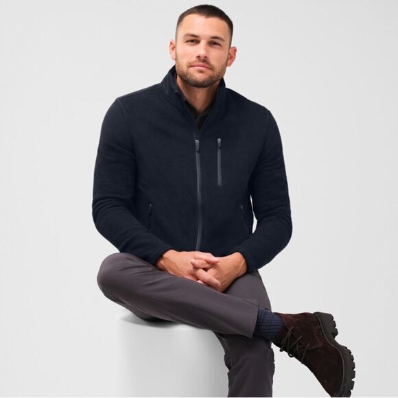 Mack Weldon Latitude Fleece Full-Zip large black NWT - Picture 7 of 11